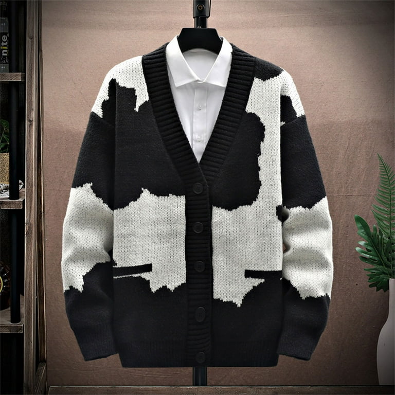 Mens black shop cashmere cardigan sweater