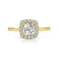 thumbnail image 3 of Tilo Jewelry 14K Yellow Gold 1 Carat Solitaire Cushion-Cut Halo Engagement Wedding Ring | Size 8 | Classic Engagement Ring for Women, 3 of 8