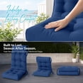 thumbnail image 4 of FODINGHILL Rocking Chair Cushions,Polyester Weatherproof Outdoor High Back Rocker Chairs Cushion with Ties,Thickened Seat for Patio,Blue, 4 of 10