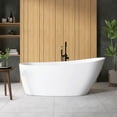 thumbnail image 4 of Vinnova Lahore 59.1" x 29.1" Acrylic Soaking Bathtub in White, 4 of 17