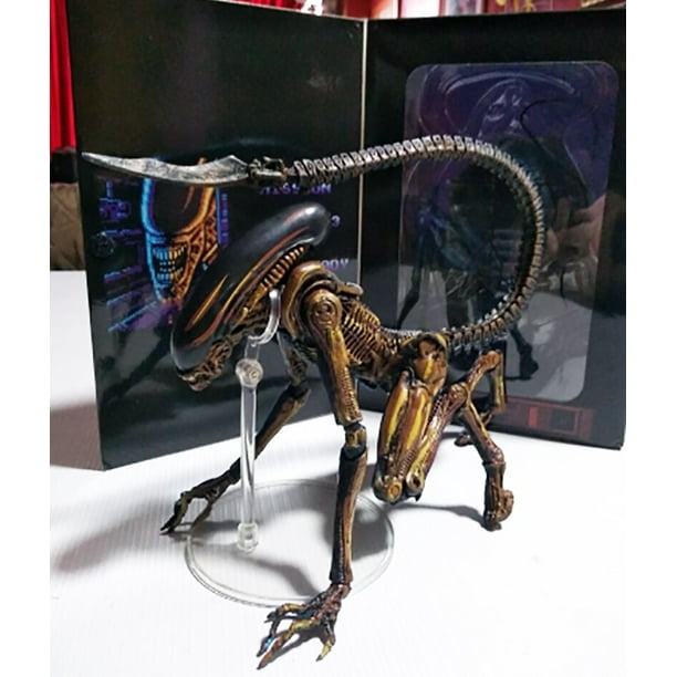 Aliens vs Predator Grid Alien Xenomorph translúcido, traje de prototipo, perro Guerrero, alienígena 3, versión de alcantarillado, figura de xenomorfo qiuyongming unisex