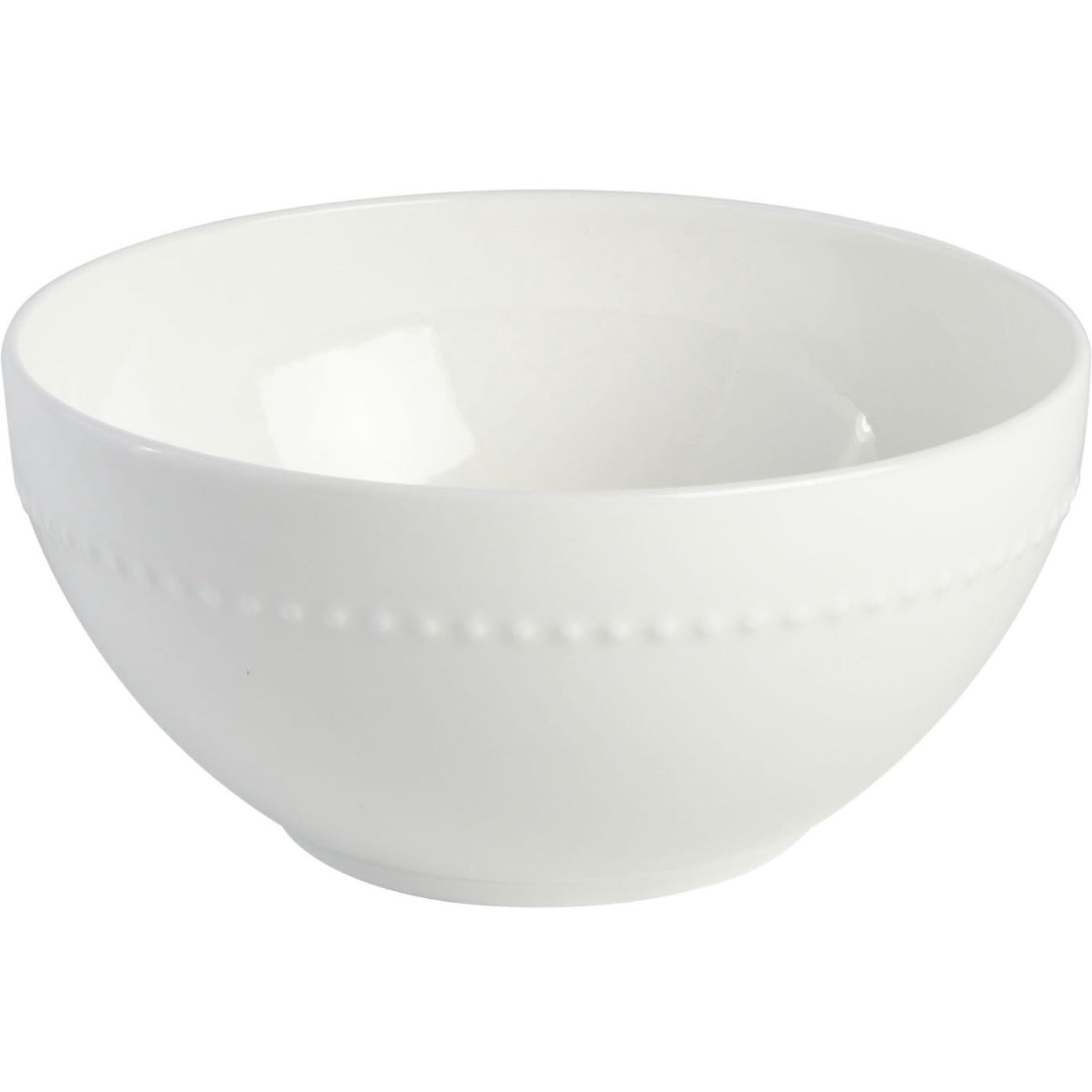 Gibson 9984516RM Elite Embossed Bone China Double Bowl Dinnerware Set, Service for 4 (16pcs), White