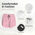 thumbnail image 4 of Pofeuu Flamingos and Flowers Print Women's Athletic Shorts Running Workout Shorts Tummy Control Quick Dry Gym Shorts with Pockets Double layer sports shorts-XX-Large, 4 of 7