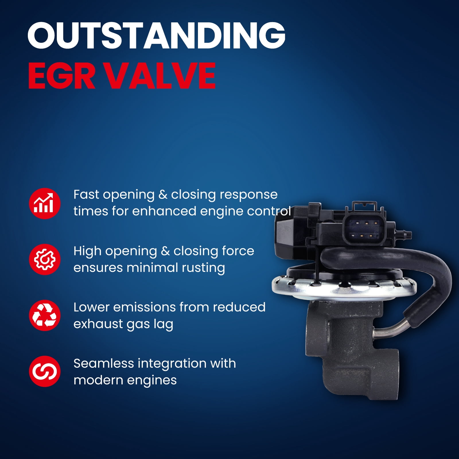 MOCA AUTOPARTS EGV1136 Exhaust Gas Recirculation EGR Valve Fit for 2007-2014 Ford E-150 E-250 V8 4.6L & 2007-2010 Ford F-150 Lobo V8 4.6L