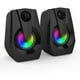 thumbnail image 1 of Altavoz envolvente con sonido estéreo X2 con luz RGB para escritorio portátil PC Subwoofer USB Levamdar, 1 of 6