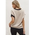 thumbnail image 3 of Women's Light French Beige Howdy Cowboy Hat Embroidered Short Sleeve Sweater | [ZhiHiMeRi] | (US 12-14)L, 3 of 5