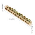 thumbnail image 4 of 4 Pcs 12 Hole Distribution Wire Screw Terminal Copper Ground Neutral Bar Device, 4 of 8