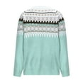 thumbnail image 3 of Ailaofu Women's Fair Isle Sweater Casual Crewneck Long Sleeve Lightweight Vintage Knit Jumper Tops, 3 of 6