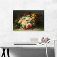 thumbnail image 2 of ARTCANVAS A Bouquet Of Cabbage Roses Canvas Art Print by Jean-Baptiste Robie - Size: 26" x 18" (1.50" Deep), 2 of 9