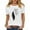White, variant on Sevevn Women's Printed Short Sleeved T-shirt Top Deal of the Week White XXL