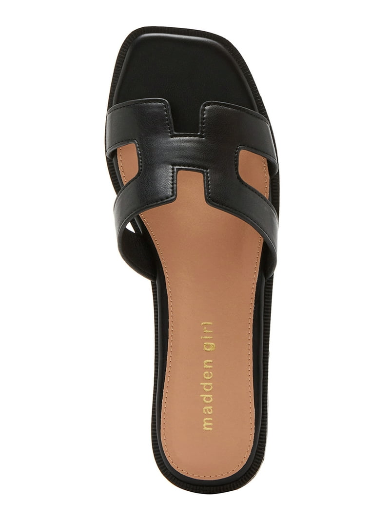 Madden Girl Women's Hailey Flat Slide Sandal