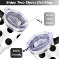 thumbnail image 5 of 40oz Classic Dot Aesthetic Design Stainless Steel Flip Straw Tumbler Spill Proof Travel Cup Double Wall Vacuum Insulated Coffee Mug with Top Handle, 5 of 6