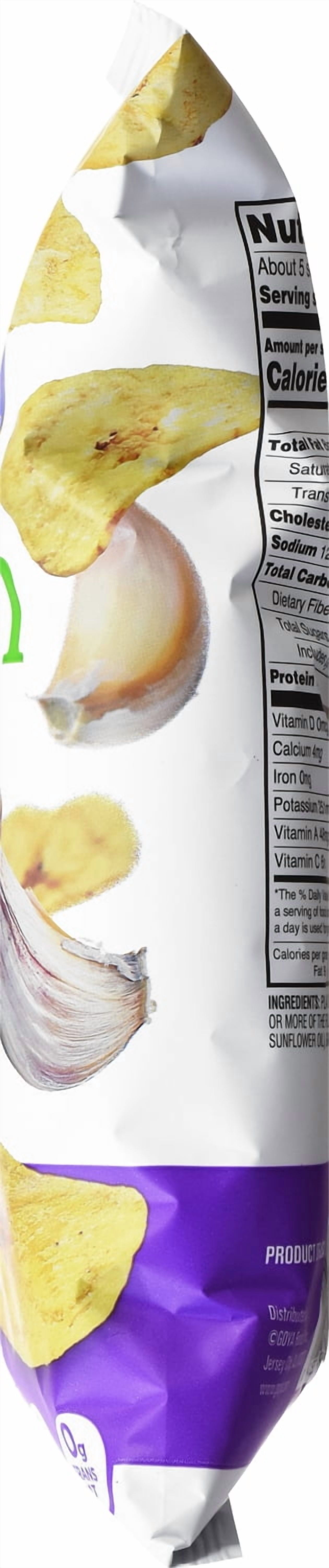 (4 pack) Goya Plantain Chips, Garlic, 5 Oz