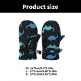 thumbnail image 3 of Kids Winter Mittens Cartoon Dinosaur Ski Gloves for 1-10T Boys Girls Quick Drying Warm Fleece Lined Outdoor Mittens khaki L, 3 of 4