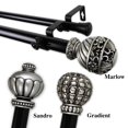thumbnail image 2 of InStyleDesign  1" Two Tone Imperial Collection Double Curtain Rod Gradient Finial 160 to 240 inch, 2 of 4