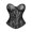 A Black, variant on Corset Tops for Women Vintage Gothic Lace Corset Bustier Top Overbust Waist Trainer Tummy Control Steel Boned Waist Cincher Corset for Women Black L