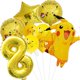 thumbnail image 3 of Globos de fiesta de cumpleaños de Pokémon, ramo de juguetes, decoraciones de Pikachu, Globos número 1er y segundo de 32 pulgadas, Globos para niños y niñas, Baby Shower, 3 of 5