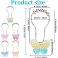 thumbnail image 5 of 20Pcs Butterfly Shower Curtain Hooks Iron Decorative Shower Curtain Rings Nature Theme Bathroom Decor Metal Curtain Rings for Bathroom Shower Curtain Rod, 5 of 9
