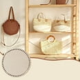 thumbnail image 4 of Wooden Crochet Bag Bottom, Rounded Easy To Knit Wooden Basket Bottom  For Home, 4 of 8
