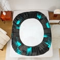 thumbnail image 5 of jejeloiu Gamepad Twin 3-Piece Sheet Set,Cyan Black Console Gamer, 5 of 7