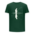 thumbnail image 3 of Dagegui Men's Outdoor T-Shirts Funny Fishing Graphic Short Sleeve Big and Tall Running Athletic T Shirt Soft Comfy Summer Tees Green 4XL, 3 of 4