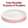 thumbnail image 7 of Smarty 7.5" White Rose Gold Silver Mosaic Round Plastic Salad Plates 120ct, 7 of 7