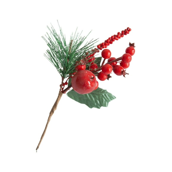 Christmas Tree Decorations,Gold and Red Christmas Twigs and Leaves Red Fruit Fruit Christmas Tree Wreath Rattan Diy Decorative Accessories,Christmas Tree Lights,Outdoor Christmas Tree