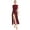 Burgundy, variant on Adult Women Full Length Long Lyrical Dance Dress Flowy Overlay Dress Modern Contemporary Black S