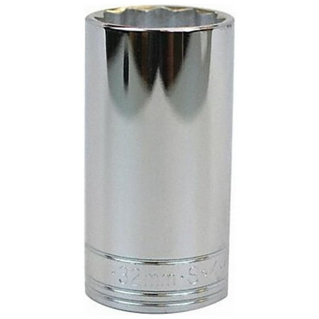 UPC: 0025141480320 | SK PROFESSIONAL TOOLS 48032 1/2  Drive  32mm 12 pt Metric Socket  12