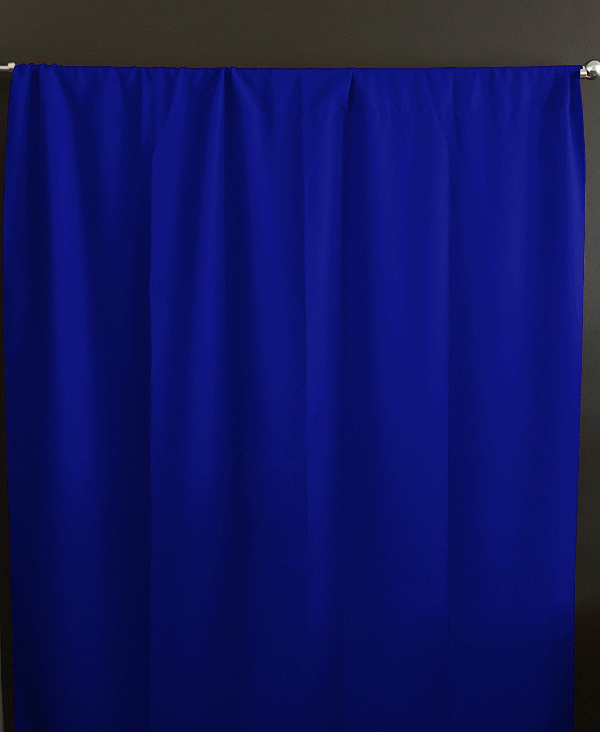 Used 3Mx3M Three Fold Blue Wedding Stage Backdrop with Silk Fabric Blue Color 