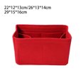 thumbnail image 2 of Felt Insert Make Up Bag Portable Multi-pockets Large Capacity Cosmetic Storage Organizer Inner Accessory for Home Bathroom 22x12x13cm, 2 of 9