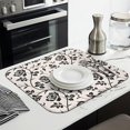 thumbnail image 3 of Pioneer Flower Floral Print Pattern Dish Drying Mat for Kitchen 1 Pack, Ultra Absorbent Microfiber Dishes Drainer Mats,16"x18", 3 of 6