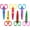 One color, variant on PTSPLLMY 6-Pack Craft Scissors, Decorative Edge Scissors with Zigzag & Wave Patterns, Colorful Scissors for Paper Cutting, Scrapbooking, Card Making and DIY Art Projects