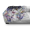 thumbnail image 3 of Sugar Skull Soft Flannel Fleece Throw Blanket, Halloween Girl Sugar Skull Makeup Watercolor Painting Style Creepy Look, Cozy Plush for Indoor and Outdoor Use, 60" x 80", Multicolor, by Ambesonne, 3 of 6