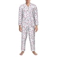 thumbnail image 3 of Sikiie Rabbit Eating Mens Pajama Set, Soft Warm Long Sleeve Sleepwear, Cozy Button-Down Pjs for Men-Medium, 3 of 7