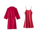 thumbnail image 2 of Bovxnpu Robes for Women, Silk Robes for Women Satin Bride Bridesmaid Wedding Party Robes Silk Cardigan And Nightgown Set Lightweight Sleepwear, 2 of 4