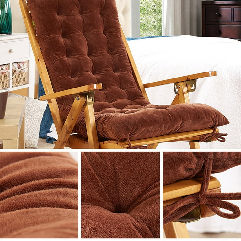 Qocolhg Rocking Chair Cushions, Indoor Extra Large Brown Glider