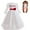 Dress + Wigs, variant on KAWELL Halloween Scary White Dress Girls Horror Movie Party Long Dress Cosplay Costume for Kids