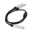 thumbnail image 1 of Cable Y Divisor Estéreo, Cable Adaptador De 6,35 Mm A Doble De 6,35 Mm Plug And Play Durable 1,6 Pies Hembra A Hembra Para Mezcladores Para Micrófonos, 1 of 7