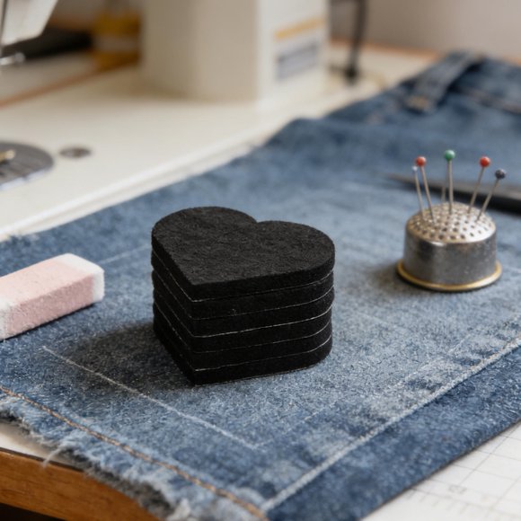 IDEANATEGRATE 6Ud Láminas De Fieltro Negro Con Formas Para Scrapbooking Y Manualidades
