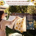 thumbnail image 5 of SEANATIVE Floral Butterfly Clothespin Bag with Hanging Hook Aesthetic Clothes Pin Bag for Outside Reusable Clothes Pin Bag to Hang on Line for Outdoor Laundry Room, 5 of 7