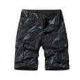 thumbnail image 2 of symoid Mens Cargo Shorts Big and Tall- Summer Relaxed Fit Plus Size with Pockets Beach Cotton Black Carpenter Shorts Size 2XL, 2 of 3