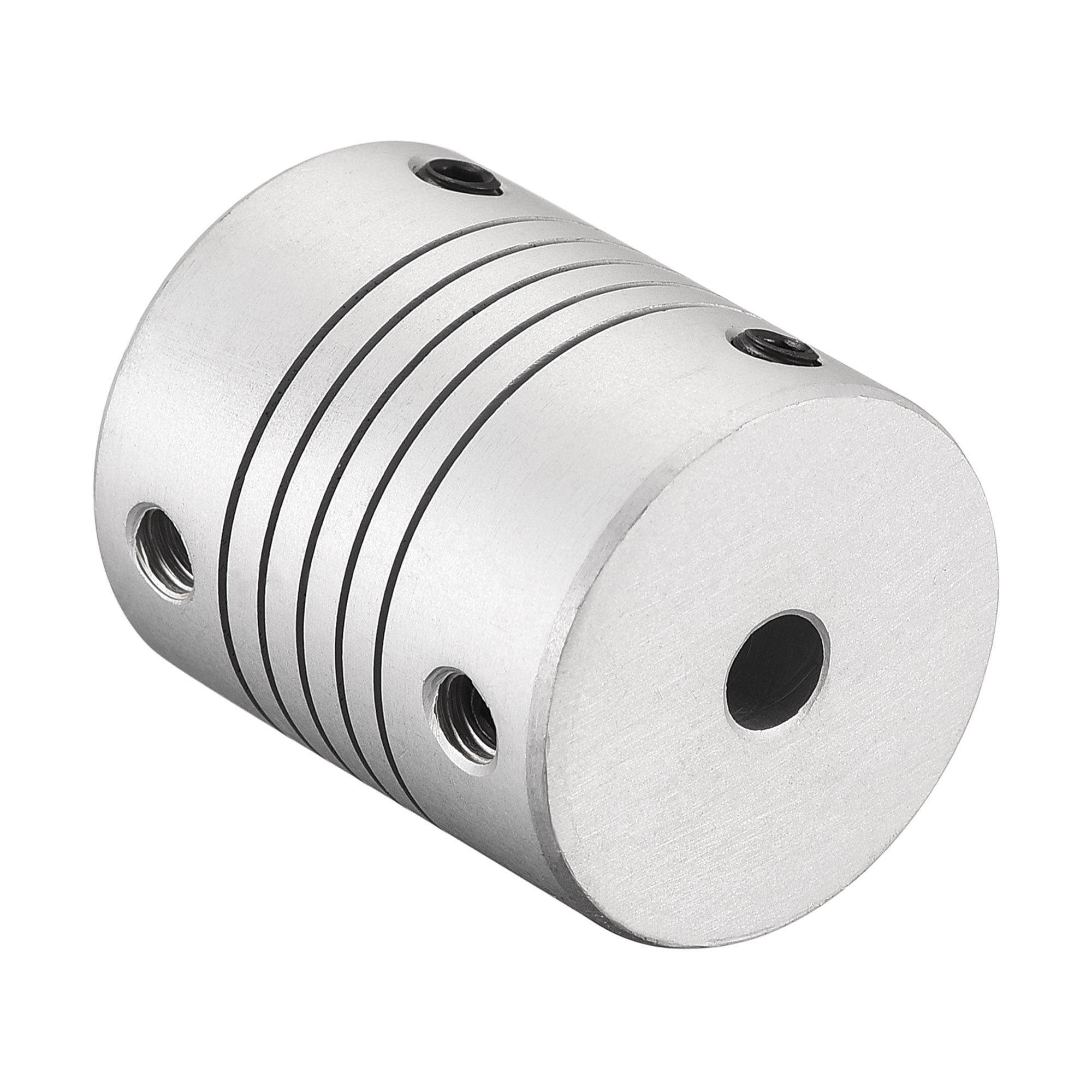 6.35mm to 6.35mm Aluminum Alloy Shaft Coupling Flexible Coupler Motor Connector Board L30xD25 Silver 