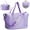 Purple, variant on Travel Duffel Bag for Spirit Airlines, Expandable Carry on Personal Item Bag 18x14x8 Underseat, Waterproof Overnight Weekender Bag with Trolley Sleeve for Women Men(Purple Bag)