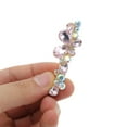 thumbnail image 5 of Unique Bargains 1 Pc Rhinestones Butterfly French Barrette Hair Clips Hairdo Clip for Home Pink, 5 of 5