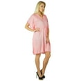 thumbnail image 2 of Bimba Women Cotton Kaftan With Pom Pom Tassels Short Caftan Beach Coverup, 2 of 4