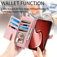 thumbnail image 5 of Hee Hee Smile Phone Case for Lively Jitterbug Smart4 Zipper Leather Wallet Shell Zipper Wallet Flip Case Phone Cover Wrist Strap, 5 of 6