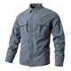 thumbnail image 1 of Blusa y camisa de manga larga con cuello vuelto para hombre, lisa, con múltiples bolsillos, cuello vuelto, botones de secado, ropa de trabajo, blusa para hombre, 1 of 2