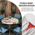 thumbnail image 2 of Red Santa Christmas Round Tablecloth for 36-44 Inch Tables, Fitted Table Cover with Elastic Edge, Xmas Snowflake Rustic Waterproof Outdoor Table Cloth Protector for Patio Garden Dinner Picnic, 2 of 9