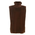 thumbnail image 4 of Womens Faux Fur Vest Sleeveless Mcok Neck Oversized Casual Fuzzy Tops Fall Winter Womens Outfits Coffee L, 4 of 9